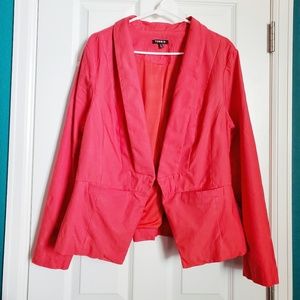 Torrid Blood Orange Pocketed Blazer Size 2